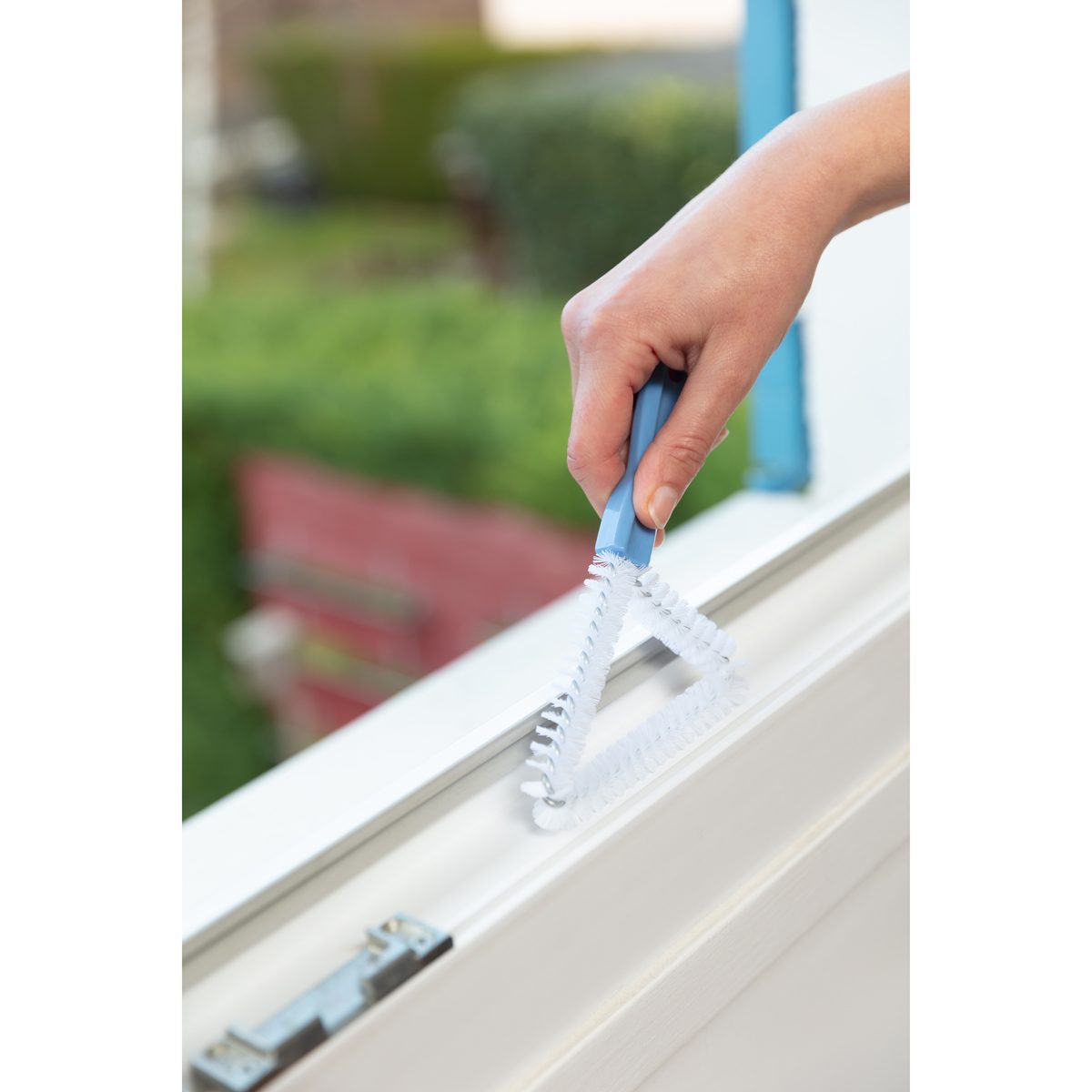 Brosse De Nettoyage Pour Rails Fenêtres Et Portes Coulissantes - Pliable Avec Chiffons De Rechange