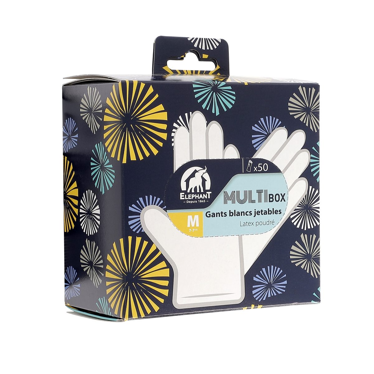 Multi Box gants latex x50 - Taille M - Elephant Maison