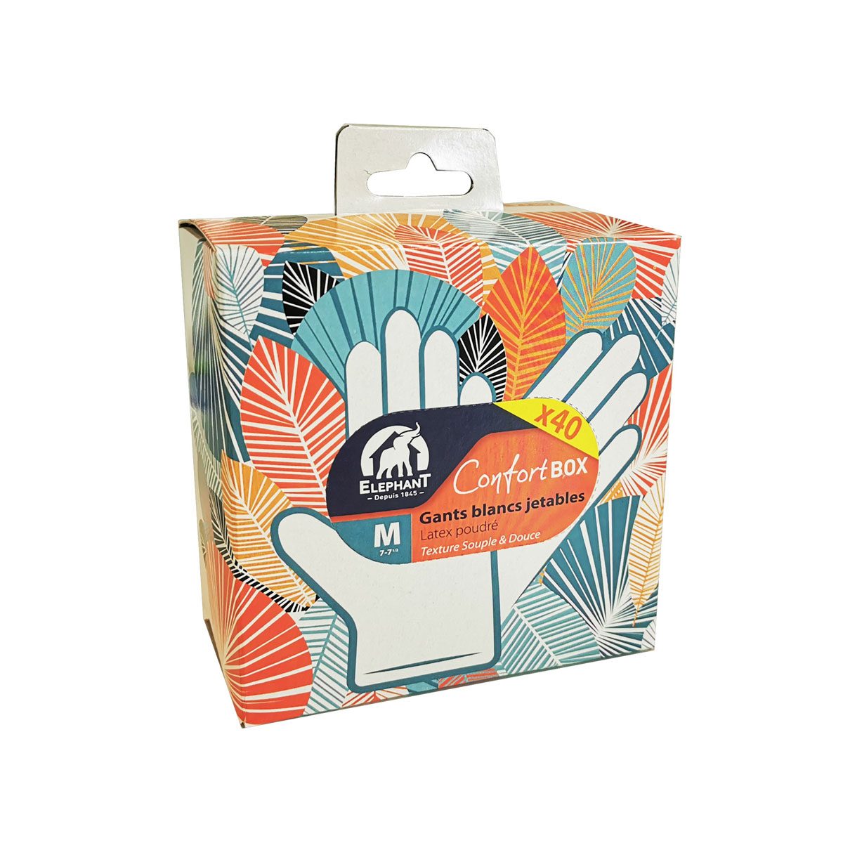 Gants latex & ménage - Confort Box gants latex x40 - Elephant Maison