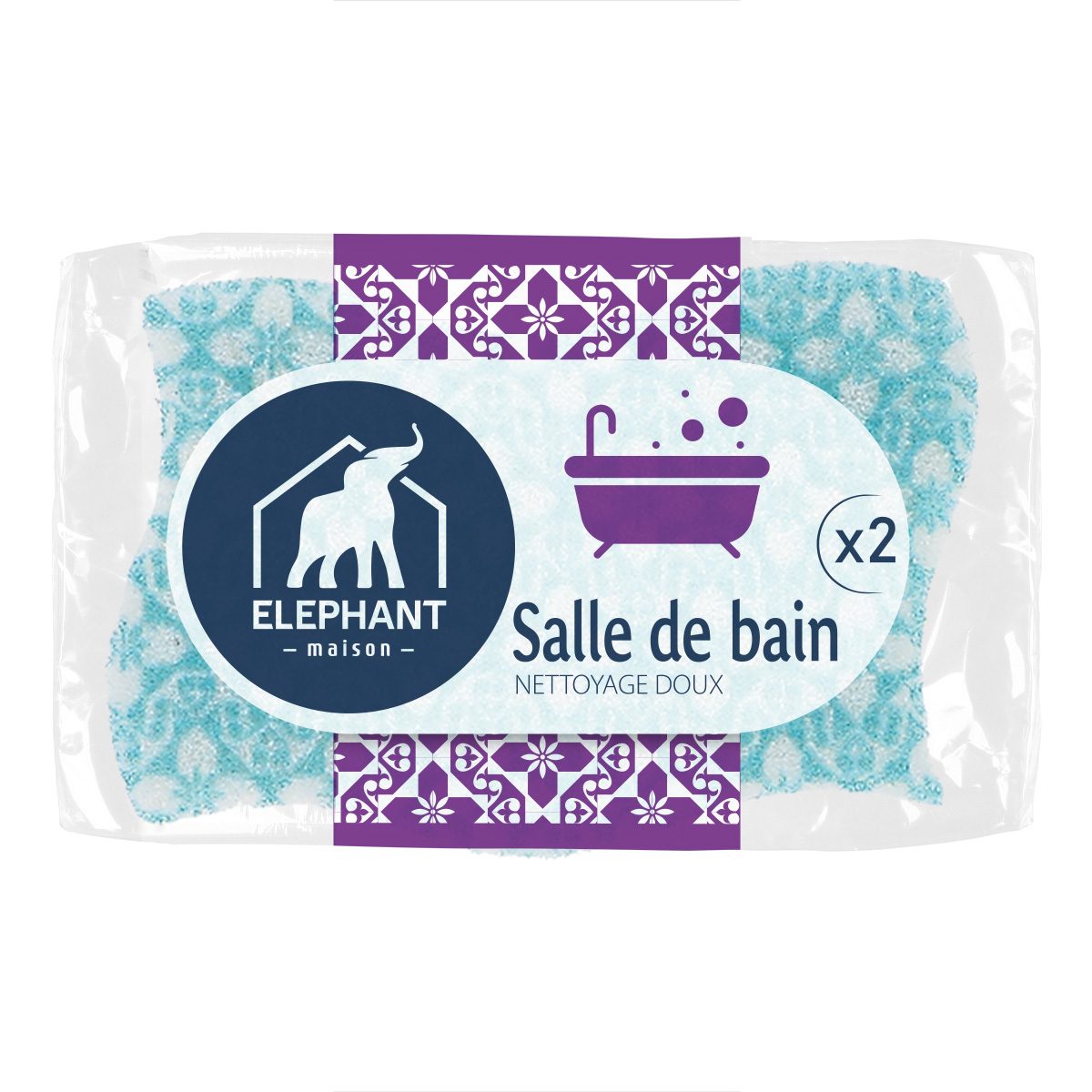 Éponges Grat&Soft x2 — Chiffon microfibre & lavette, Lavette cuisine /  salle de bain, Eponge — Éléphant Maison