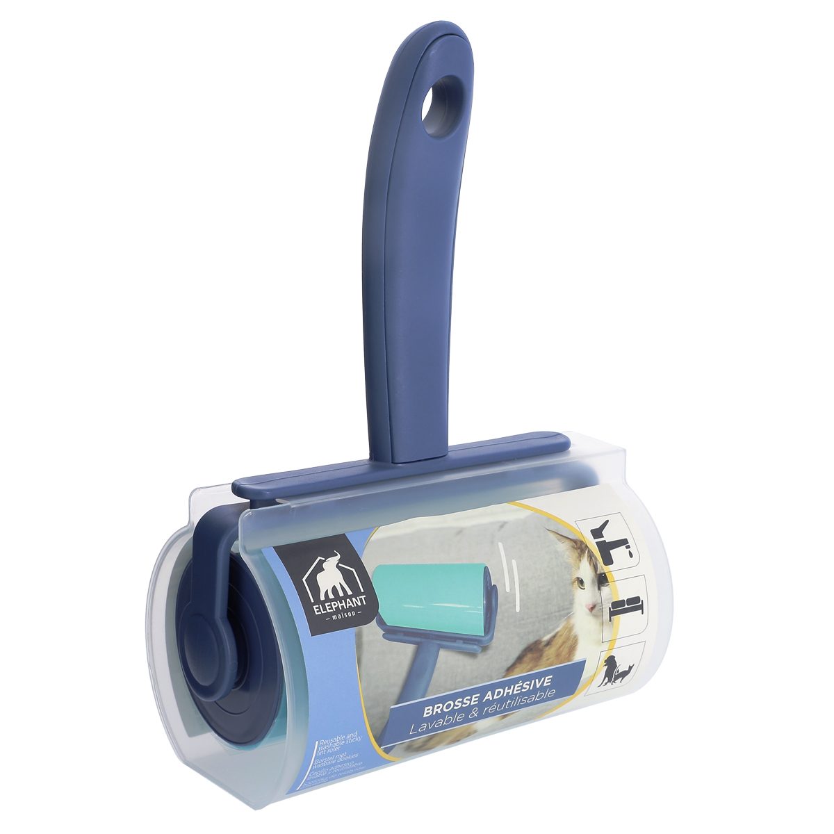 Brosse adhésive lavable