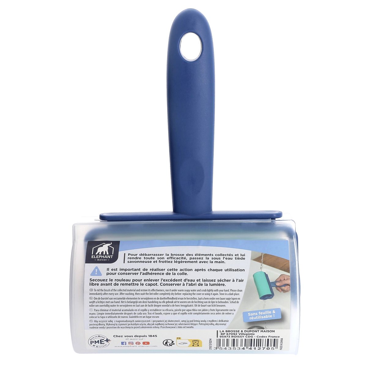 Brosse adhésive lavable