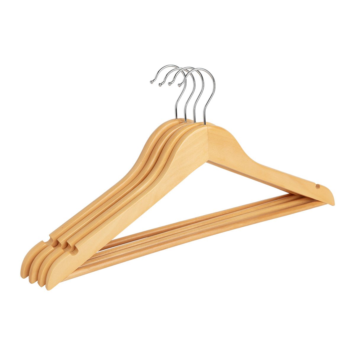 Cintre bois multi-usages x4