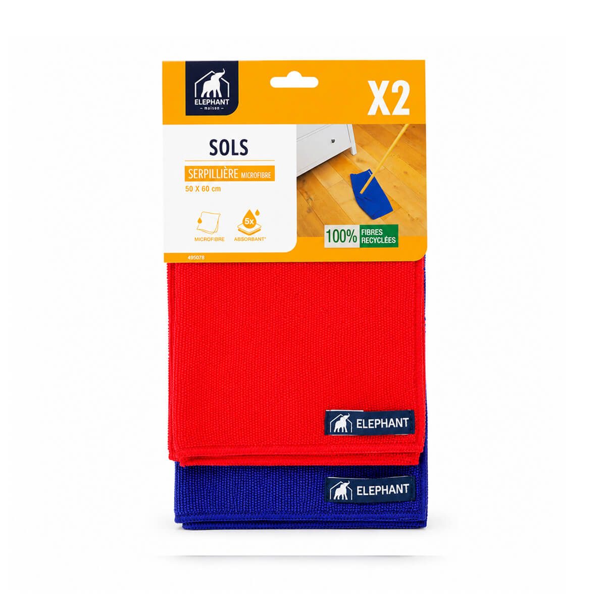 Serpillière microfibre x2