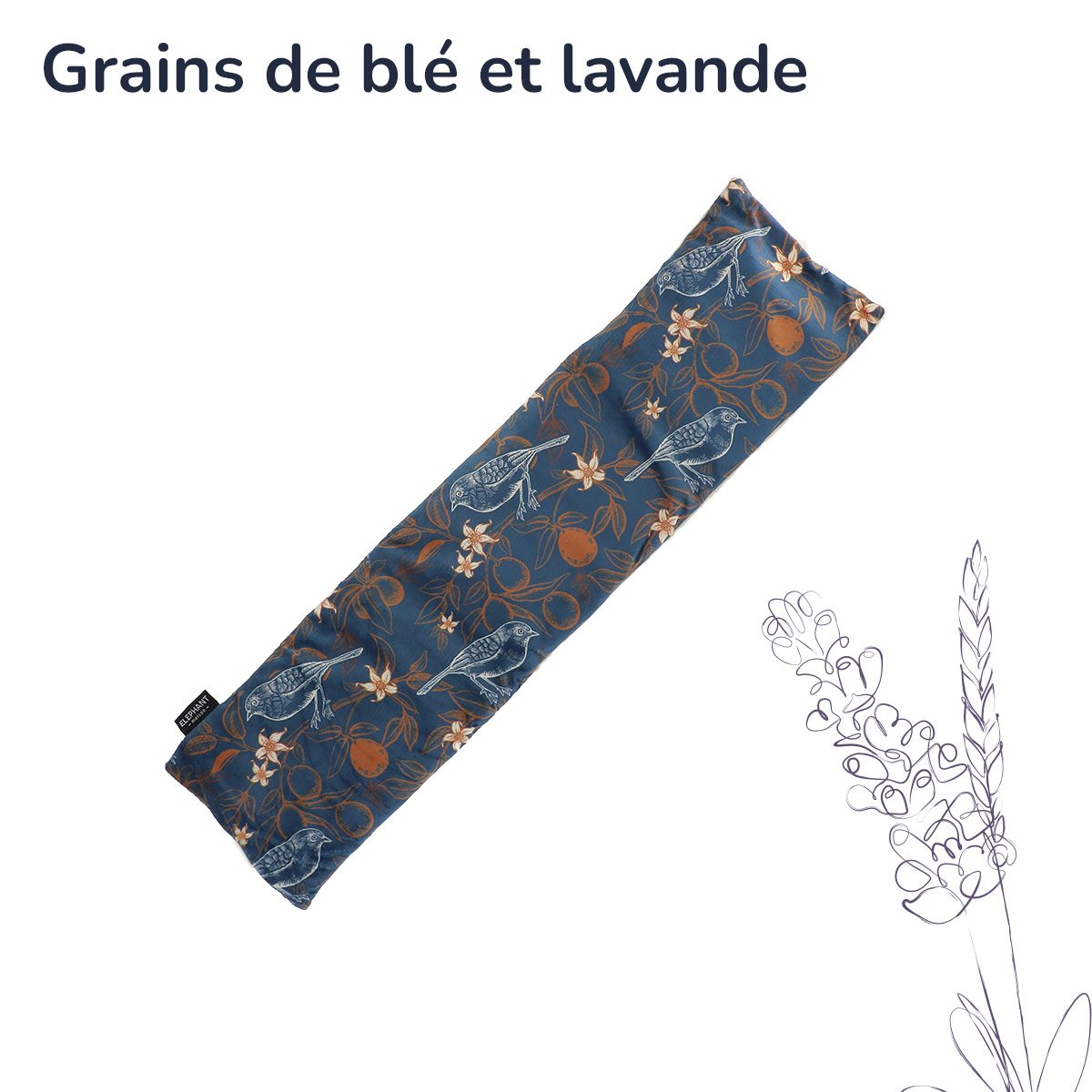 Bouillotte longue grains de blé & lavande – Image 5